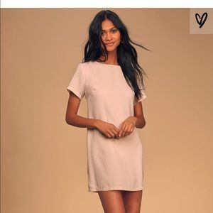 Lulus pink shift dress